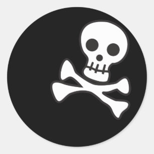 Niedlicher Schädel Runder Aufkleber