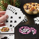 Niedlicher Schädel und Herz Spielkarten (In Situ)