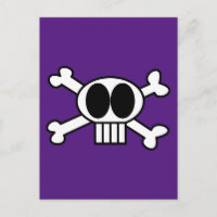 Niedlicher Schädel und Kreuze mit großen schwarzen