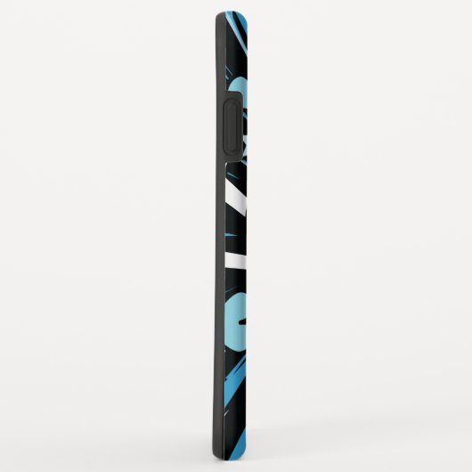 Niedlicher Schädel und Kreuzknochen - Blau Case-Mate iPhone Hülle (Hinten/Rechts)