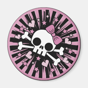 Niedlicher Schädel und Kreuzknochen Magnet