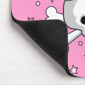 Niedlicher Schädel und Kreuzknochen Mousepad (Ecke)