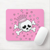 Niedlicher Schädel und Kreuzknochen Mousepad (Mit Mouse)
