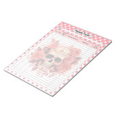 Niedlicher Schädelkopftracker Notizblock (angewinkelt)