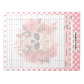 Niedlicher Schädelkopftracker Notizblock (Vorderseite)