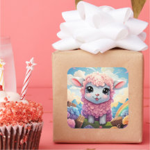 Niedlicher Schafaufkleber