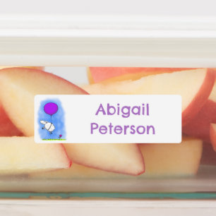 Niedlicher Schafballon Cartoon Spaß personalisiert Etiketten