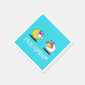 Niedlicher Schaffreundschaftspapier Napkin Serviette (Ecke)