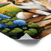 Niedlicher Schafhund Poster (Ecke)