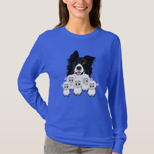 Niedlicher Schafhund und Schafe T-Shirt