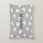 Niedlicher Schafnamenjunge Dekokissen (Vorderseite(Vertikal))