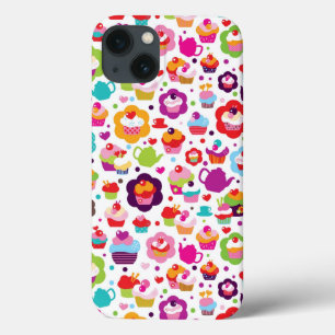 Niedlicher Schalenkuchen und Teetopf Case-Mate iPhone Hülle
