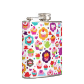 Niedlicher Schalenkuchen und Teetopf Flachmann (Rechts)