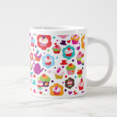 Niedlicher Schalenkuchen und Teetopf Jumbo-Tasse (Rechts)