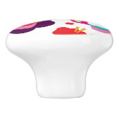 Niedlicher Schalenkuchen und Teetopf Keramikknauf (Seitenansicht)