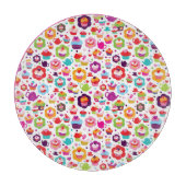 Niedlicher Schalenkuchen und Teetopf Schneidebrett (Vorderseite)