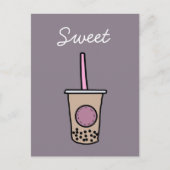 Niedlicher Schaumtee Postkarte (Vorderseite)