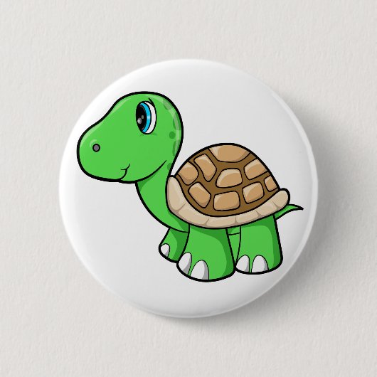 Niedlicher Schildkröte-Knopf Button (Vorderseite)