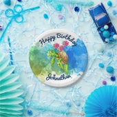 Niedlicher Schildkröte-Party-Teller Pappteller (Party)