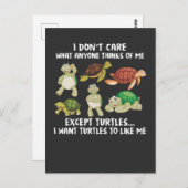 Niedlicher Schildkrötenspieler Postkarte (Vorne/Hinten)