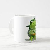 Niedlicher Schildkrötensuperheld Kaffeetasse (Vorderseite Links)