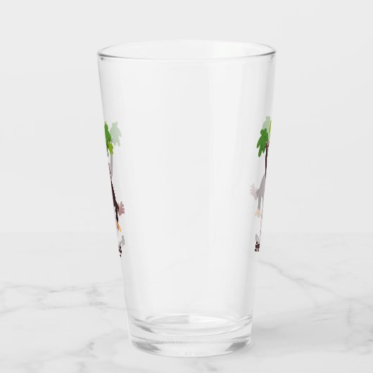 Niedlicher Schimpanse im Dschungel hängender Carto Glas (Rechts)