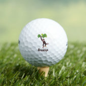 Niedlicher Schimpanse im Dschungel hängender Carto Golfball (Insitu T-Shirt)