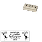 Niedlicher Schimpanse im Dschungel hängender Carto Gummistempel (Stempel)