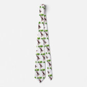 Niedlicher Schimpanse im Dschungel hängender Carto Krawatte (Vorderseite)