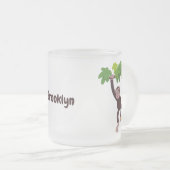 Niedlicher Schimpanse im Dschungel hängender Carto Mattglastasse (VorderseiteRechts)