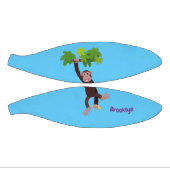 Niedlicher Schimpanse im Dschungel hängender Carto Mini Basketball (Panele)