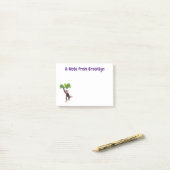 Niedlicher Schimpanse im Dschungel hängender Carto Post-it Klebezettel (Auf Schreibtisch)