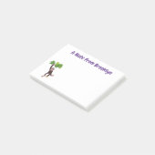 Niedlicher Schimpanse im Dschungel hängender Carto Post-it Klebezettel (angewinkelt)