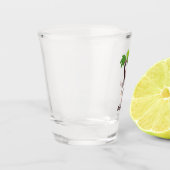 Niedlicher Schimpanse im Dschungel hängender Carto Schnapsglas (Links)