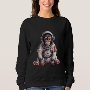 Niedlicher Schimpanse im Weltraum Anzug kosmischer Sweatshirt