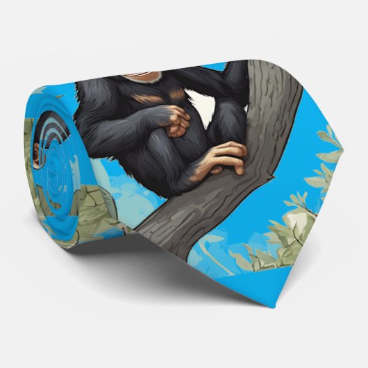 Niedlicher Schimpanse Krawatte (Gerollt)