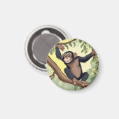 Niedlicher Schimpanse Magnet (Vorderseite/Rückseite)