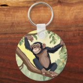 Niedlicher Schimpanse Schlüsselanhänger (Vorderseite)