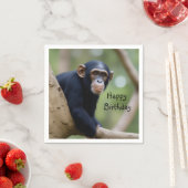 Niedlicher Schimpanze Geburtstag Serviette (Beispiel)