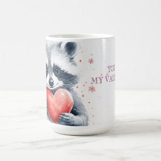 niedlicher Schlacke mit Herz für den Valentinstag Kaffeetasse
