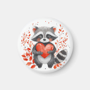 niedlicher Schlacke mit Herz für den Valentinstag Magnet