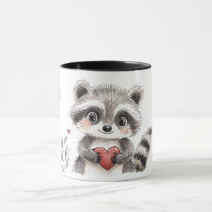 niedlicher Schlacke mit Herz für den Valentinstag Tasse