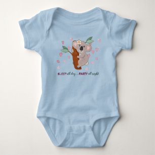 Niedlicher Schlaf Ganztägig Koala Bear Baby Bodys Strampler