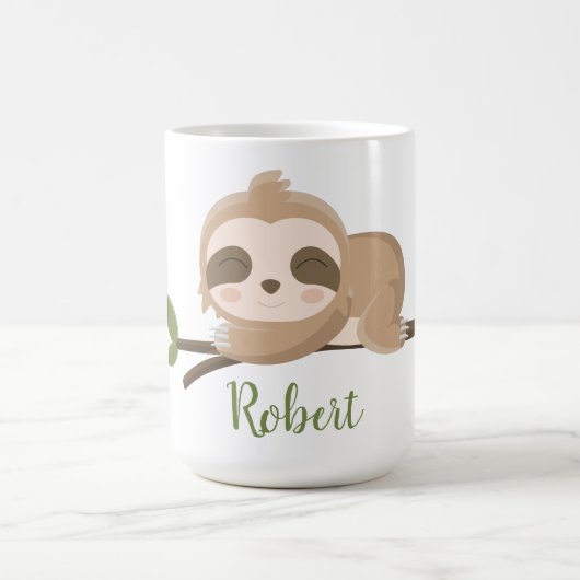 Niedlicher Schlaf-individuelle Name Kaffeetasse (Mittel)