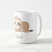 Niedlicher Schlaf-individuelle Name Kaffeetasse (VorderseiteRechts)