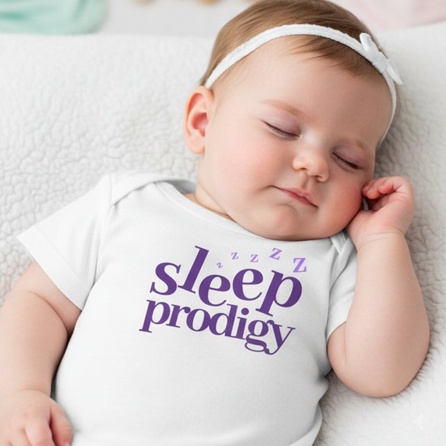 Niedlicher Schlaf Wunderschöne Kunst Baby T-shirt (Cute Sleep Prodigy Baby Shirt Cover Photo)