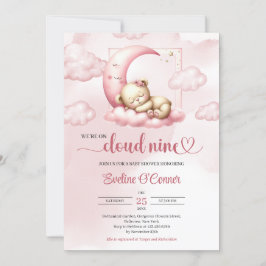 Niedlicher Schlafbär, wir sind auf Wolke neun Einladung