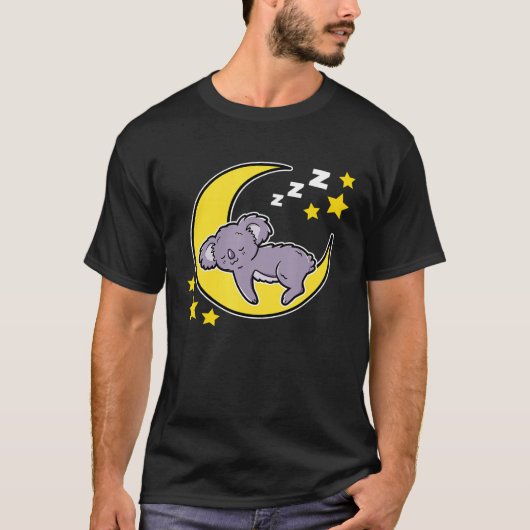 Niedlicher schlafender Koala-Bär auf dem Moon Paja T-Shirt (Vorderseite)