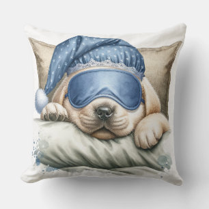 Niedlicher schlafender Labrador Hund Kissen