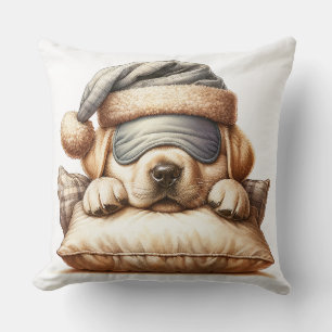 Niedlicher schlafender Labrador Hund Kissen